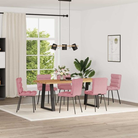 Sillas de comedor 6 unidades terciopelo rosa de , Sillas de comedor - Ref: Foro24-3315656, Precio: 273,31 €, Descuento: %