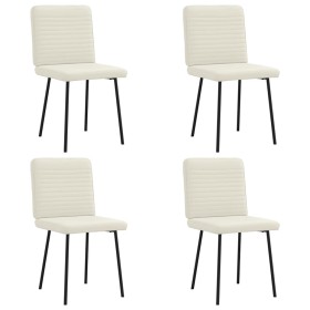 Sillas de comedor 4 unidades terciopelo crema de , Sillas de comedor - Ref: Foro24-3315242, Precio: 168,40 €, Descuento: %
