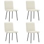 Sillas de comedor 4 unidades terciopelo crema de , Sillas de comedor - Ref: Foro24-3315242, Precio: 168,40 €, Descuento: %