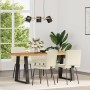Sillas de comedor 4 unidades terciopelo crema de , Sillas de comedor - Ref: Foro24-3315242, Precio: 168,40 €, Descuento: %