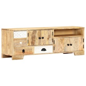 Mueble de TV de madera maciza de mango 120x30x40 cm en Muebles TV | Comprar online en Foru.es