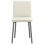 Sillas de comedor 6 unidades de terciopelo crema de , Sillas de comedor - Ref: Foro24-3315623, Precio: 263,89 €, Descuento: %
