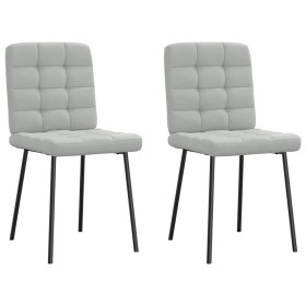 Sillas de comedor 2 unidades terciopelo gris claro de , Sillas de comedor - Ref: Foro24-4101080, Precio: 90,05 €, Descuento: %