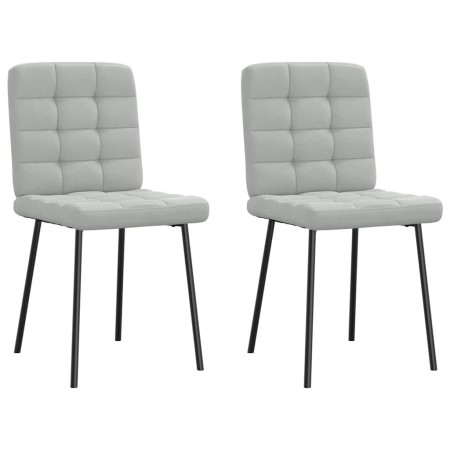 Sillas de comedor 2 unidades terciopelo gris claro de , Sillas de comedor - Ref: Foro24-4101080, Precio: 90,05 €, Descuento: %