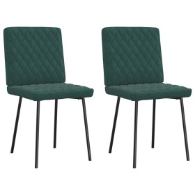 Sillas de comedor 2 unidades terciopelo verde oscuro de , Sillas de comedor - Ref: Foro24-4101105, Precio: 86,43 €, Descuento: %