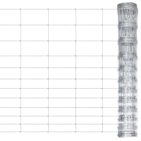 Valla de jardín de acero galvanizado plateado 50 m 150 cm de vidaXL, Paneles de vallas - Ref: Foro24-149505, Precio: 115,19 €...