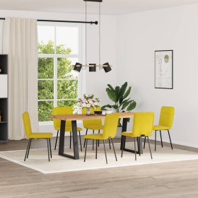 Sillas de comedor 6 unidades terciopelo amarillo de , Sillas de comedor - Ref: Foro24-3315586, Precio: 247,35 €, Descuento: %