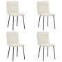 Sillas de comedor 4 unidades terciopelo crema de , Sillas de comedor - Ref: Foro24-3315318, Precio: 169,35 €, Descuento: %