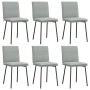 Sillas de comedor giratorias 6 uds terciopelo gris claro de , Sillas de comedor - Ref: Foro24-3315614, Precio: 263,89 €, Desc...