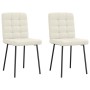 Sillas de comedor 2 unidades terciopelo crema de , Sillas de comedor - Ref: Foro24-4101089, Precio: 90,96 €, Descuento: %