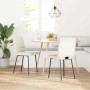 Sillas de comedor 2 unidades terciopelo crema de , Sillas de comedor - Ref: Foro24-4101089, Precio: 90,96 €, Descuento: %