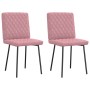 Sillas de comedor 2 unidades terciopelo rosa de , Sillas de comedor - Ref: Foro24-4101107, Precio: 85,41 €, Descuento: %