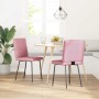 Sillas de comedor 2 unidades terciopelo rosa de , Sillas de comedor - Ref: Foro24-4101107, Precio: 85,41 €, Descuento: %