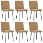 Sillas de comedor 6 unidades terciopelo marrón de , Sillas de comedor - Ref: Foro24-3315481, Precio: 249,03 €, Descuento: %