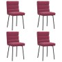 Sillas de comedor 4 unidades terciopelo rojo tinto de , Sillas de comedor - Ref: Foro24-3315387, Precio: 183,00 €, Descuento: %
