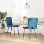 Sillas de comedor 2 unidades terciopelo azul de , Sillas de comedor - Ref: Foro24-4101113, Precio: 85,41 €, Descuento: %