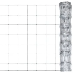 Silver galvanized steel garden fence 50x1 m by vidaXL, fence panels - Ref: Foro24-149483, Price: 75,61 €, Discount: %
