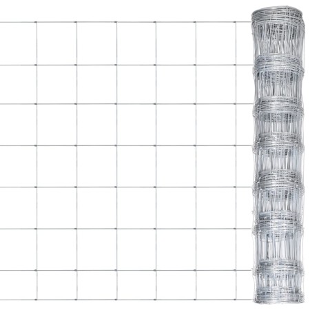 Valla de jardín de acero galvanizado plateado 50x1 m de vidaXL, Paneles de vallas - Ref: Foro24-149483, Precio: 76,34 €, Desc...