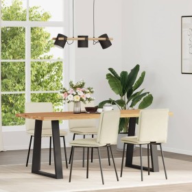 Sillas de comedor 4 unidades terciopelo crema de , Sillas de comedor - Ref: Foro24-3315353, Precio: 176,88 €, Descuento: %