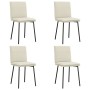 Sillas de comedor 4 unidades terciopelo crema de , Sillas de comedor - Ref: Foro24-3315353, Precio: 176,88 €, Descuento: %