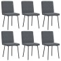 Sillas de comedor 6 unidades terciopelo gris oscuro de , Sillas de comedor - Ref: Foro24-3315474, Precio: 248,03 €, Descuento: %