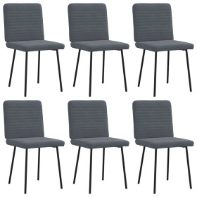 Sillas de comedor 6 unidades terciopelo gris oscuro de , Sillas de comedor - Ref: Foro24-3315504, Precio: 250,13 €, Descuento: %