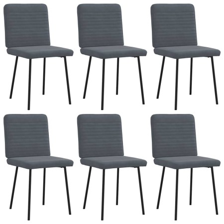 Sillas de comedor 6 unidades terciopelo gris oscuro de , Sillas de comedor - Ref: Foro24-3315504, Precio: 250,13 €, Descuento: %