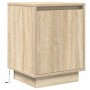 Mesilla de noche con luces LED roble Sonoma 38x34x50 cm de , Mesitas de noche - Ref: Foro24-861269, Precio: 47,72 €, Descuent...