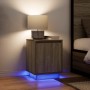 Mesilla de noche con luces LED roble Sonoma 38x34x50 cm de , Mesitas de noche - Ref: Foro24-861269, Precio: 47,72 €, Descuent...