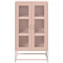 Aparador de acero rosa 68x39x123 cm de , Aparadores - Ref: Foro24-853357, Precio: 154,81 €, Descuento: %