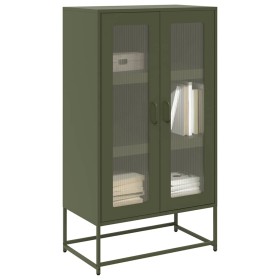 Aparador de acero verde oliva 68x39x123 cm de , Aparadores - Ref: Foro24-853360, Precio: 176,38 €, Descuento: %
