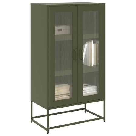 Aparador de acero verde oliva 68x39x123 cm de , Aparadores - Ref: Foro24-853360, Precio: 176,38 €, Descuento: %