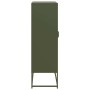 Aparador de acero verde oliva 68x39x123 cm de , Aparadores - Ref: Foro24-853360, Precio: 176,38 €, Descuento: %