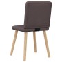 Sillas de comedor 6 unidades tela marrón oscuro de , Sillas de comedor - Ref: Foro24-3315571, Precio: 292,28 €, Descuento: %