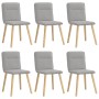 Sillas de comedor 6 uds tela gris nube de , Sillas de comedor - Ref: Foro24-3315599, Precio: 299,31 €, Descuento: %