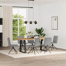 Sillas de comedor 6 unidades de tela gris claro de , Sillas de comedor - Ref: Foro24-3315602, Precio: 300,94 €, Descuento: %