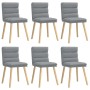 Sillas de comedor 6 unidades de tela gris claro de , Sillas de comedor - Ref: Foro24-3315663, Precio: 317,95 €, Descuento: %
