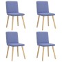 Sillas de comedor 4 uds tela azul jeans de , Sillas de comedor - Ref: Foro24-3315307, Precio: 195,92 €, Descuento: %