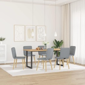 Sillas de comedor 6 unidades de tela gris claro de , Sillas de comedor - Ref: Foro24-3315590, Precio: 299,31 €, Descuento: %