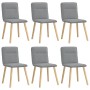 Sillas de comedor 6 unidades de tela gris claro de , Sillas de comedor - Ref: Foro24-3315590, Precio: 299,31 €, Descuento: %
