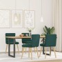 Sillas de comedor 4 unidades tela verde oscuro de , Sillas de comedor - Ref: Foro24-3315398, Precio: 212,77 €, Descuento: %
