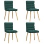 Sillas de comedor 4 unidades tela verde oscuro de , Sillas de comedor - Ref: Foro24-3315398, Precio: 212,77 €, Descuento: %