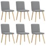 Sillas de comedor 6 unidades de tela gris claro de , Sillas de comedor - Ref: Foro24-3315567, Precio: 292,28 €, Descuento: %