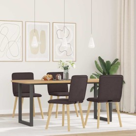 Sillas de comedor 4 unidades tela marrón oscuro de , Sillas de comedor - Ref: Foro24-3315324, Precio: 200,59 €, Descuento: %