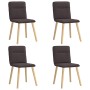 Sillas de comedor 4 unidades tela marrón oscuro de , Sillas de comedor - Ref: Foro24-3315324, Precio: 200,59 €, Descuento: %