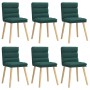 Sillas de comedor 6 unidades tela verde oscuro de , Sillas de comedor - Ref: Foro24-3315668, Precio: 317,95 €, Descuento: %