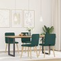 Sillas de comedor 4 unidades tela verde oscuro de , Sillas de comedor - Ref: Foro24-3315249, Precio: 198,44 €, Descuento: %
