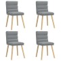 Sillas de comedor 4 unidades tela gris claro de , Sillas de comedor - Ref: Foro24-3315393, Precio: 212,77 €, Descuento: %