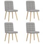 Sillas de comedor 4 uds tela gris nube de , Sillas de comedor - Ref: Foro24-3315200, Precio: 202,26 €, Descuento: %