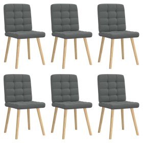 Sillas de comedor 6 unidades tela gris oscuro de , Sillas de comedor - Ref: Foro24-3315462, Precio: 303,47 €, Descuento: %